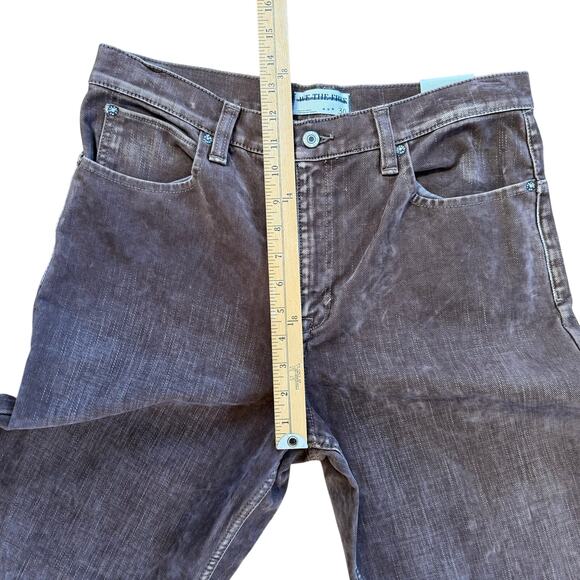 FREE PEOPLE Tinsley Baggy High Rise Flocked Jeans / Chocolate Brown SZ 30 - Picture 6 of 15